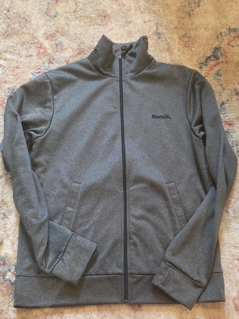 Bench Men's Dark Gray Full-Zip Lightweight Jacket